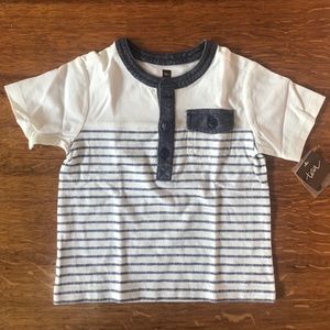NWT TEA COLLECTION KIDS HENLEY TEE